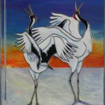 8518 kraanvogels zon