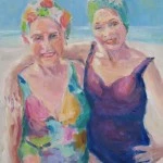 Twee dames in badpak