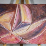 Zoek niet, vindt wel  130 cm x 180 cm  Acrylverf op doek