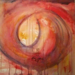 Bellie  60 cm x60 cm  Acrylverf op doek